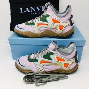 Lanvin Fm Skdmin Necu Neoprene H18 Men’s Pink / Light Grey Sneaker Size 9 D
